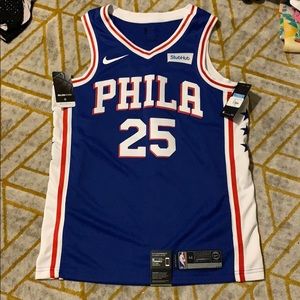 NWT Blue Simmons Sixers Jersey